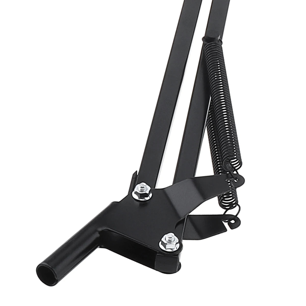 support articulé microphone lampe métal noir industriel fixations vis utilitaire