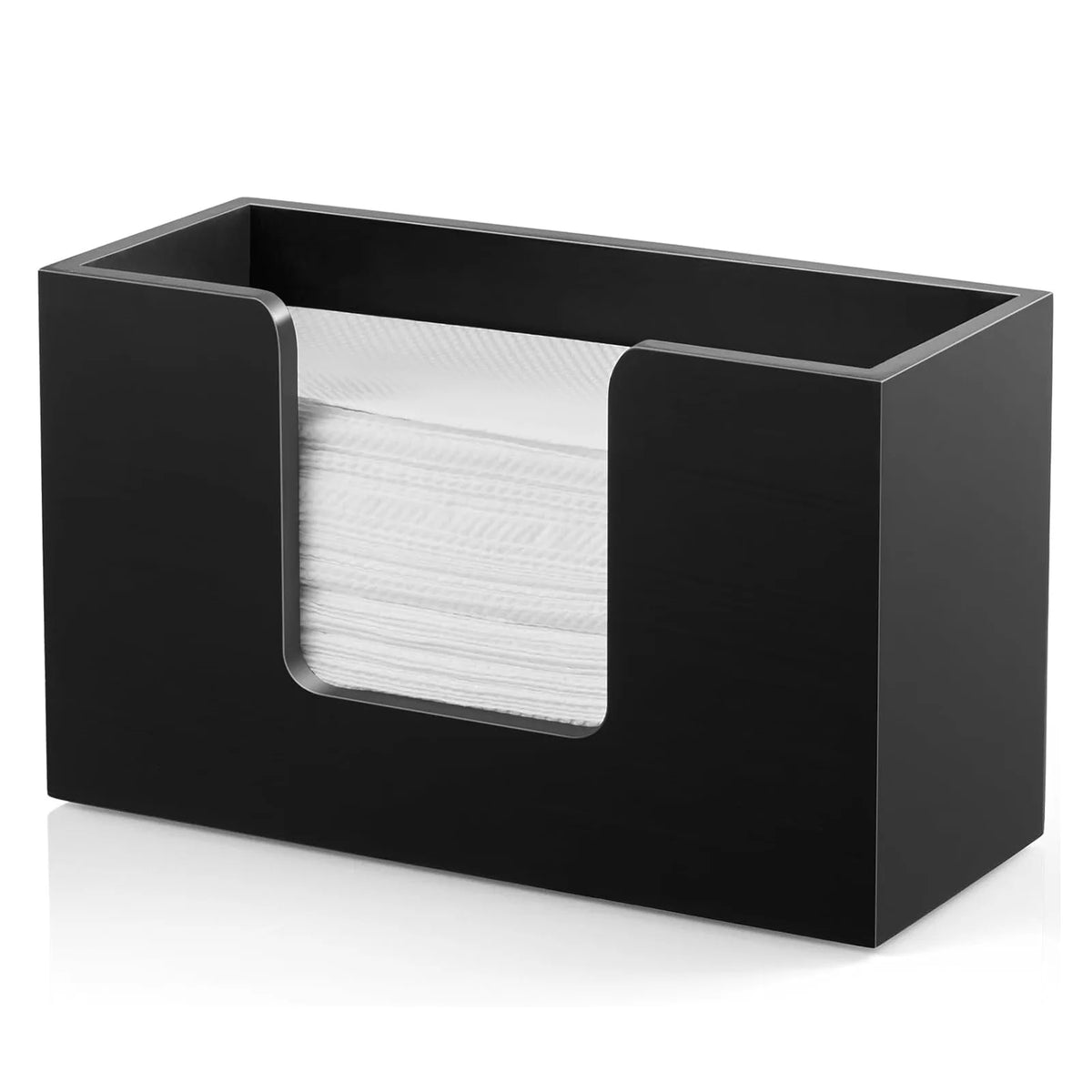 porte serviettes rangement serviettes papier moderne surface lisse noir blanc salon cuisine