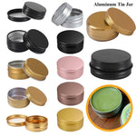 pots aluminium hermétiques rechargeables crème baume cosmétique moderne noir doré rose gris mat