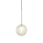 suspension lumineuse transparente moderne sphères verre chromé chambre salon pendentif led interrupteur bouton