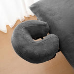 coussin voyage velours doux rose bleu gris confortable sans electricité relaxation