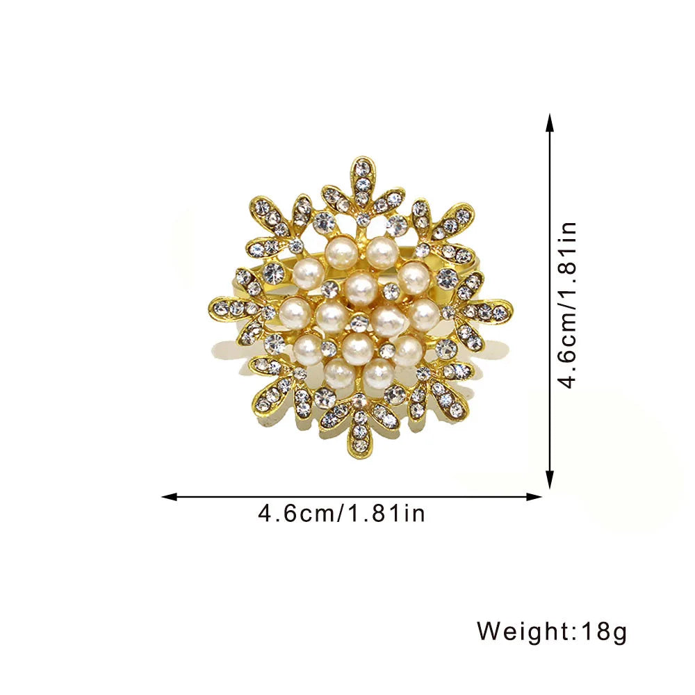boucle serviette blanches strass dorés classique élégant clips serviettes fourchette couteau citron doré blanc