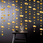 guirlande suspendue coeurs brillants mariage saint valentin rose rouge or blanc festive