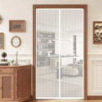 rideau porte magnétique maille fine antimosquitos noir moderne sans perçage resistant adhésif ventilé