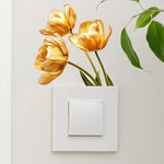 interrupteur mural adhésif fleurs artificielles moderne décoration maison blanc opacité autocolant amovible imperméable