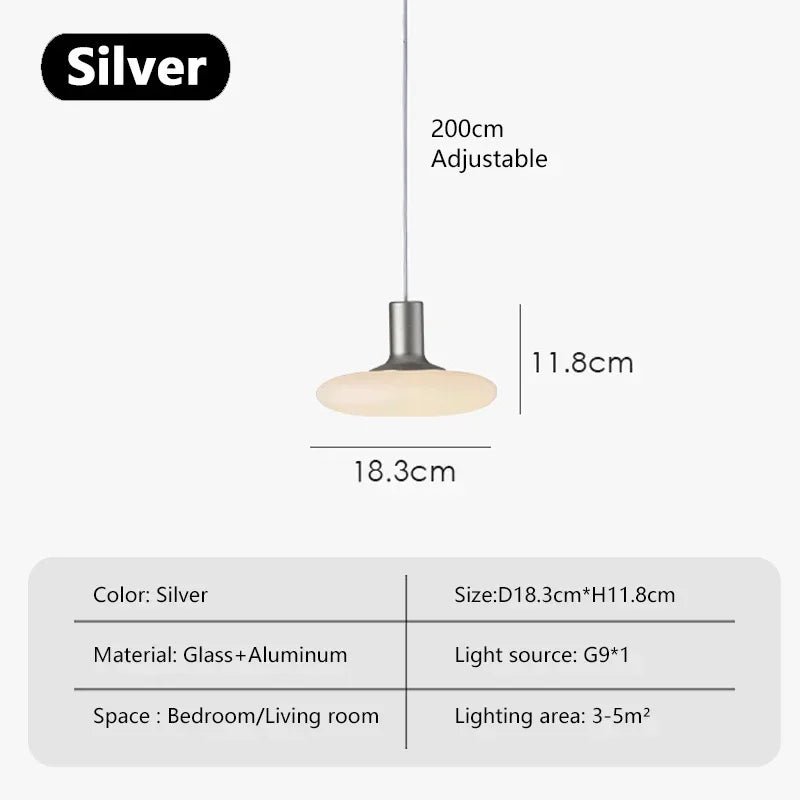 suspension lumineuse moderne blanc pendentif verre opaque câble électrique interrupteur universel chambre salon