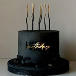 décoration gâteau acrylique happy birthday moderne occasion anniversaire enfant adulte or bleu gris