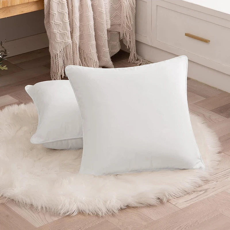 taies d'oreiller velours noir blanc simples moderne 60x60cm 45x45cm pack coussins