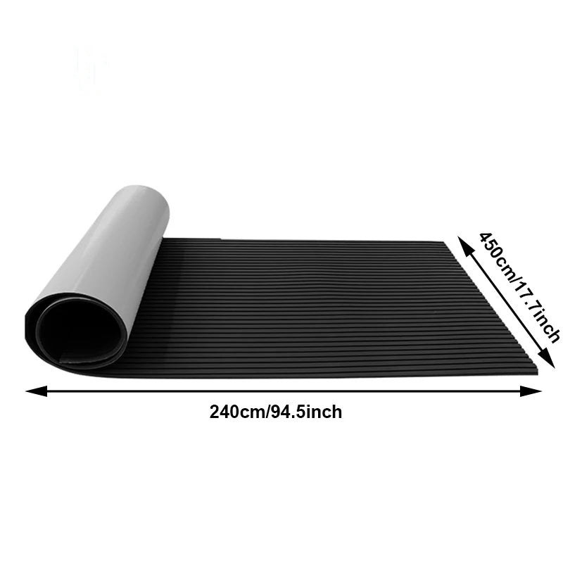 tapis sol antidérapant mousse eva noir rayures verticales moderne surf 240cm 450cm