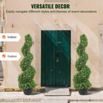 topiaire artificielle feuilles rondes dense moderne pot noir extérieure verte grande hauteur decoration