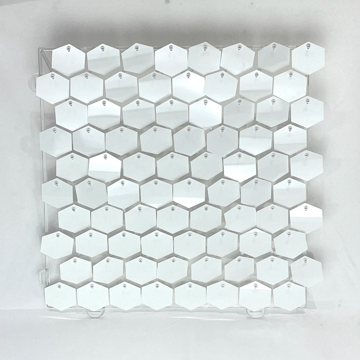 panneau décoration murale hexagonal sequins brillant fond fête mariage anniversaire baby shower décor moderne