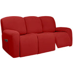 housse canapé inclinable fauteuil polyester lavable moderne élastique gris foncé doux poche rangement summer