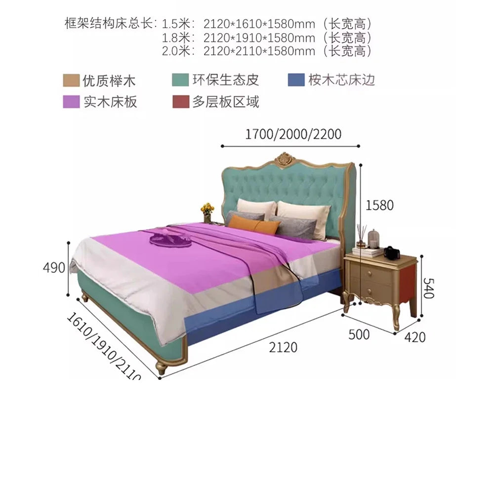 lit matelas double moderne bois beige motifs floraux single bed chambre coucher minimaliste