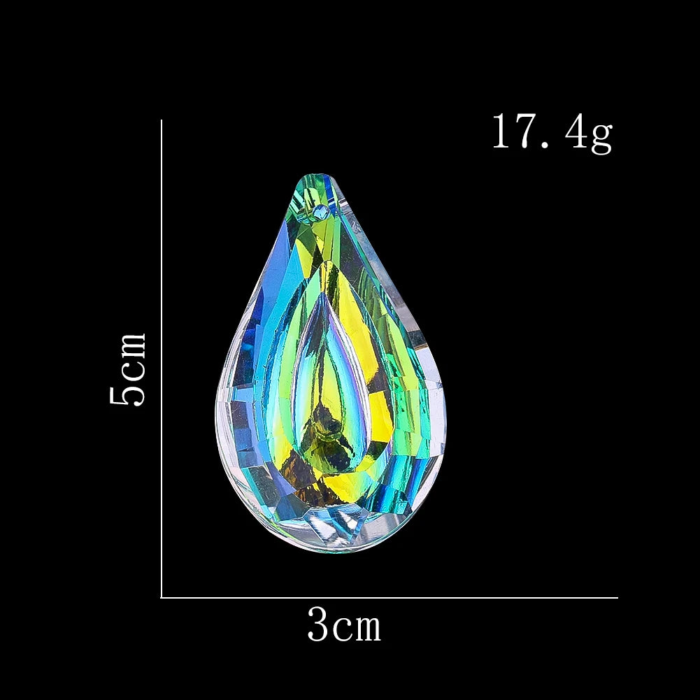 pendants décoratifs cristal transparent arc ciel facettes modernes élégants anti oiseaux