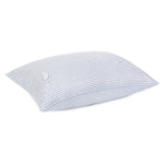 oreillers moelleux microfibre polyester bleu clair rayures verticales fins décontractés literie queen size
