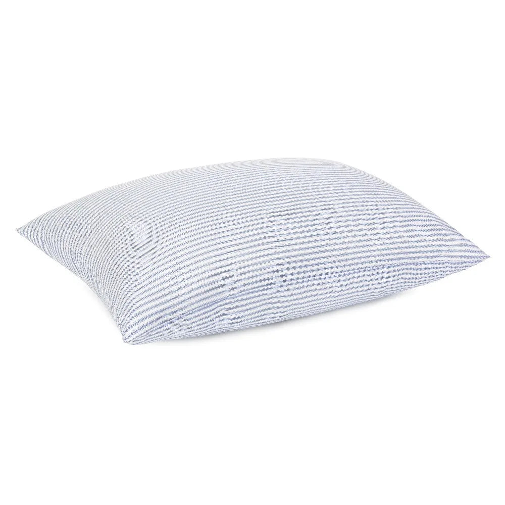 oreillers moelleux microfibre polyester bleu clair rayures verticales fins décontractés literie queen size
