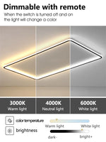 plafonnier led rectangulaire blanc moderne luminaire salon maison intérieur épuré aluminium blanc