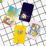 sticker carte crédit rainbow brite dessin animé adhésif réutilisable waterproof multicolore