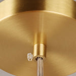 lampe suspendue moderne dorée cristal transparent salon chambre vis câble suspension
