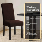 housse chaise marron foncé jacquard moderne élasthanne polyester extensible maison salon mariage