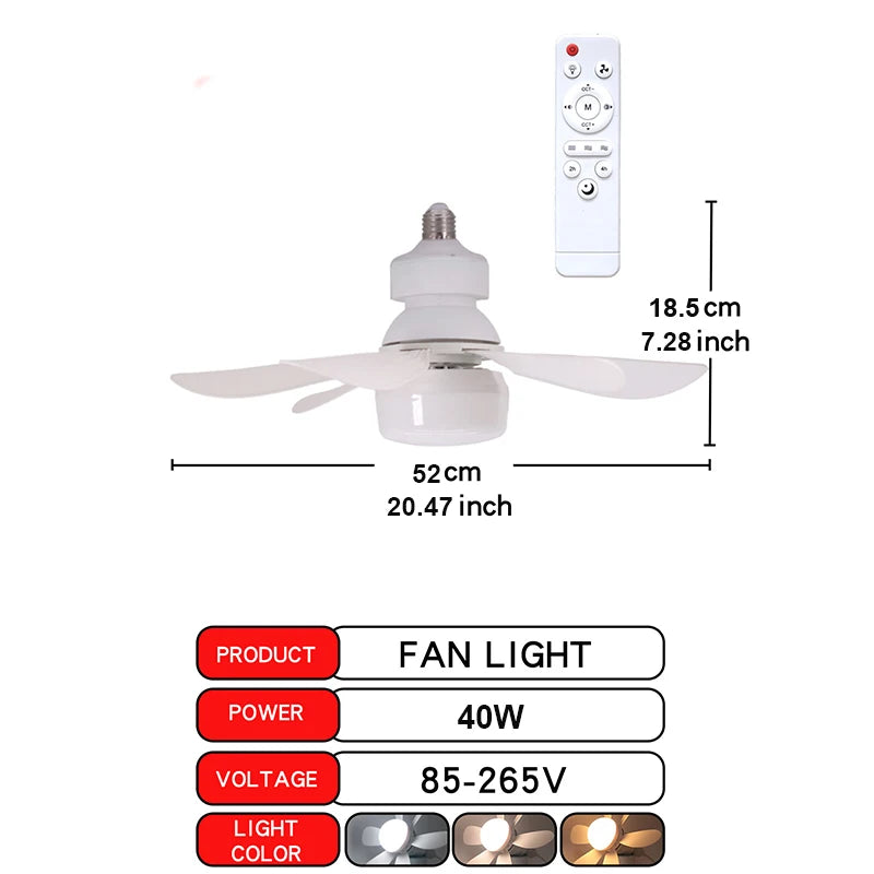 ventilateur blanc moderne pales vitesses couleurs led ajustable télécommande chambre