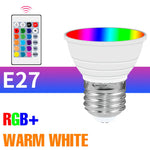 ampoule led e27 gu10 e14 rgb 15 couleurs réglables télécommande smart moderne blanc opacité