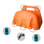 enrouleur tuyau d'arrosage mural réglable orange fixations pistolet eau utilitaire maison