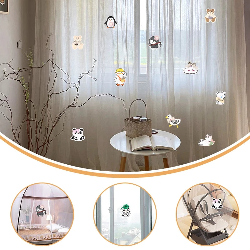 autocollants adhésifs anti moustiques transparents animaux cartoon voyage extérieur campement maison