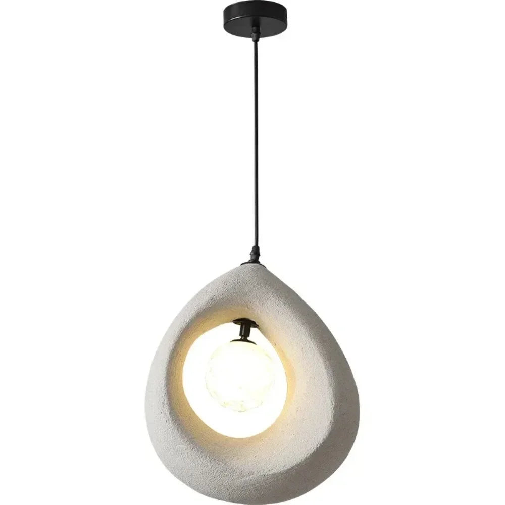 suspension lumineuse moderne gris texturé ampoule câble suspendu scandinave chambre salon decoration