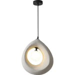 suspension lumineuse moderne gris texturé ampoule câble suspendu scandinave chambre salon decoration