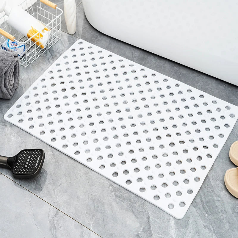 tapis bain antidérapant microfibre perforations modernes couleurs variées rose gris bleu vert violet minimaliste