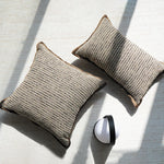 housse coussin beige rayé moderne adhésif 100 polyester 30x50 45x45 50x50