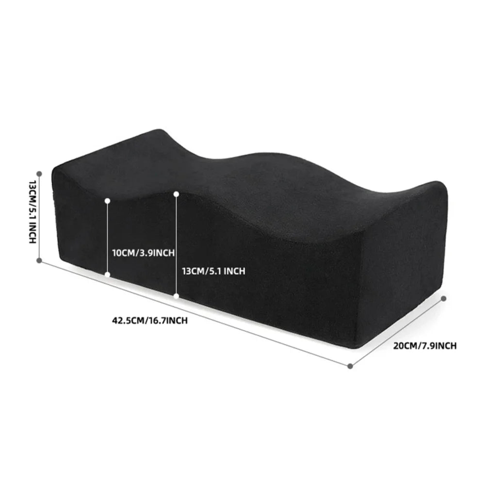 coussin soutien pieds velours noir anti dérapant fond silicone amovible lavable contemporain