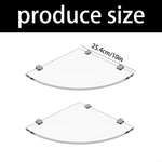 étagère angle transparente moderne fixée clips métalliques pliable mur douche salle bain acrylique sans
