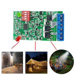 contrôleur solaire batterie lithium circuit imprimé lampe extérieure jardin camping vert électronique led boutons