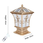 lampe solaire dorée ornementation florale classique éclairage extérieur vintage autoinstallationénergie solaire