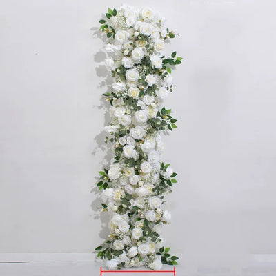 décoration mariage rideau floral cascade roses baby's breathintérieur romantique élégant