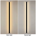 lampe murale led moderne noire ip65 55cm 80cm 100cm 120cm 145cm