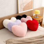 coussin cœur forme oblong couleur rouge rose blanc violet moderne doux fourré lit canapé