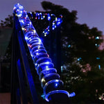 guirlande led solaire flexible modes lumineux multicolore extérieure festive spirale