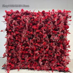 panneau floral decoratif blanc rouge fleurs artificielles toile fond mariage mur fleurs decoratif