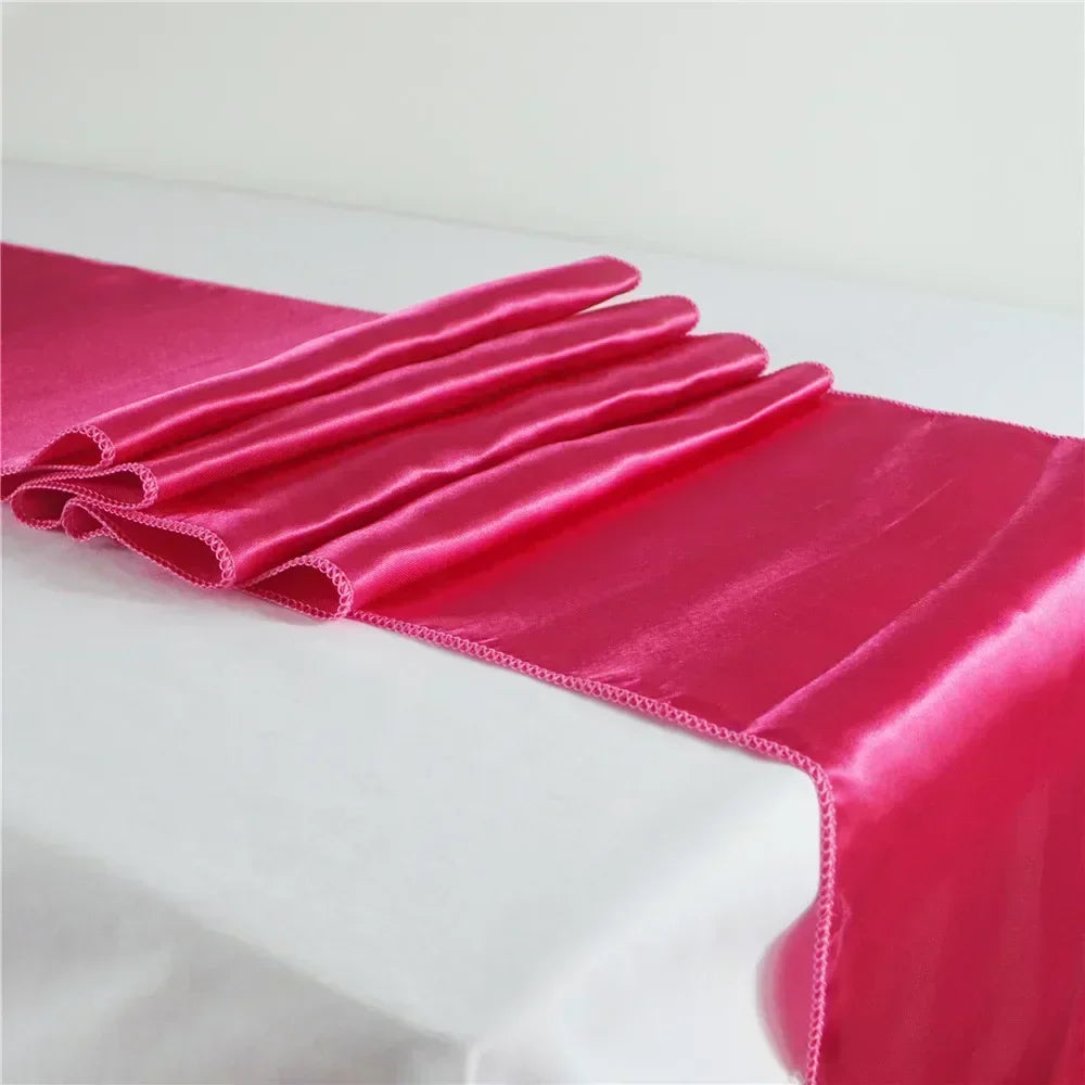 chemin table violet uni satin moderne décoration mariage fête anniversaire maison luxe chic