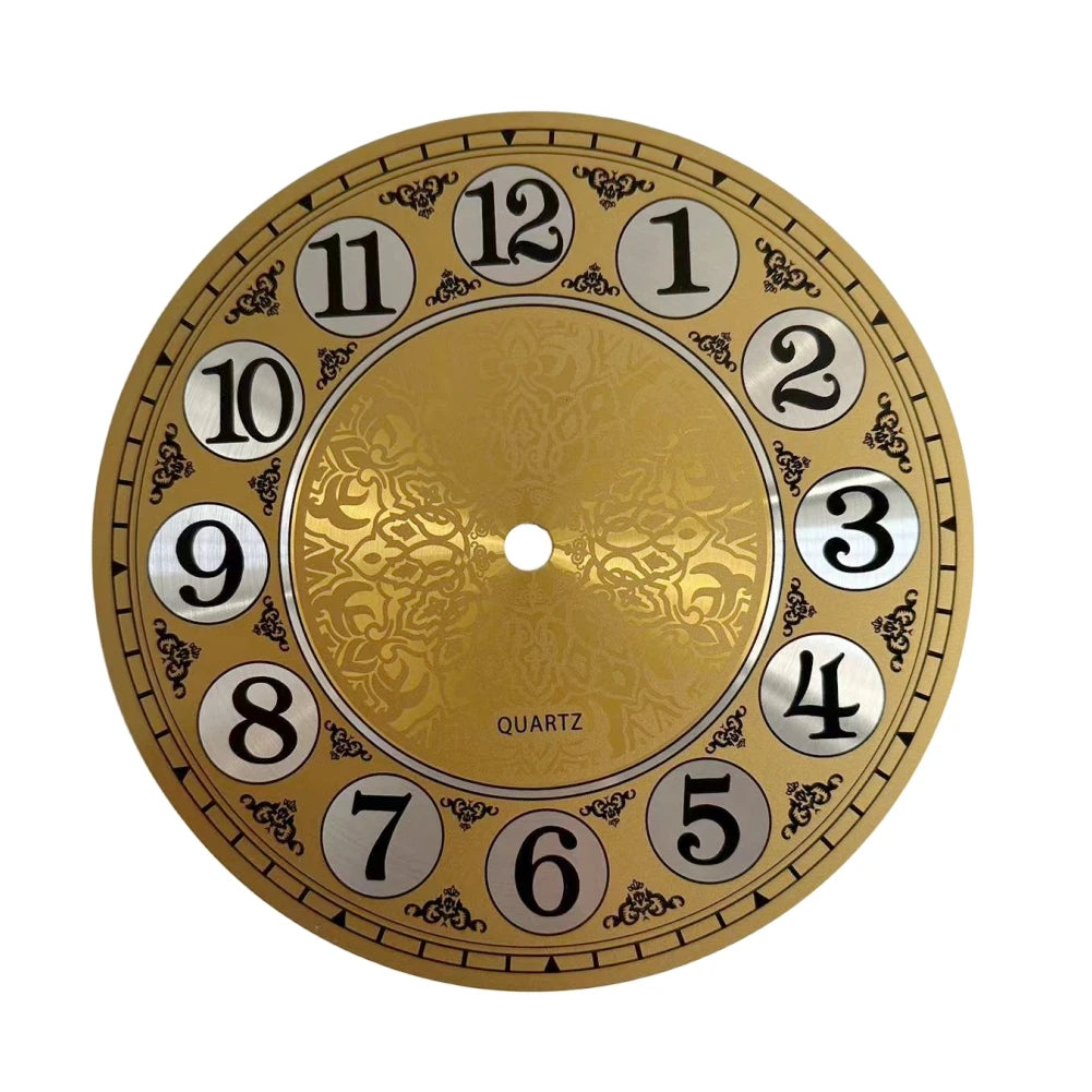 horloge murale aiguille nature morte ornement floral chiffres romains doré classique 180mm chambre salon