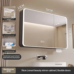 armoire salle bain murale miroir led rangement porte coulissante moderne blanc gris