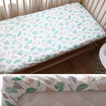 drap housse coton bébé 130x70cm dessins animés personnalisable moderne blanc beige bleuclair gris vert