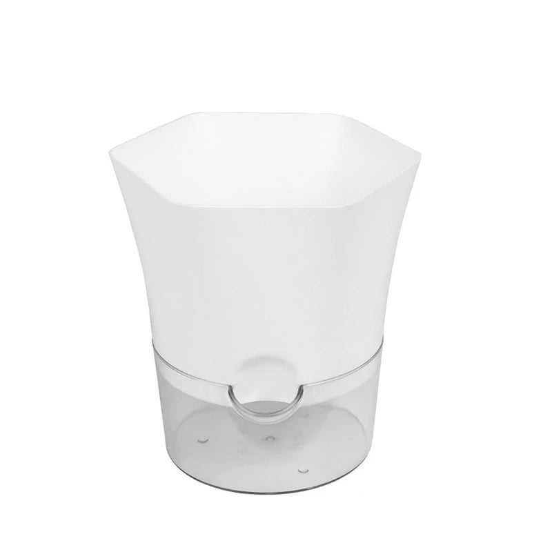pot fleur auto arrosant double couche plastique moderne plante intérieur blanc