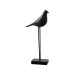 statues oiseaux noir blanc minimaliste sculpture deco intérieur base plate pieds minces