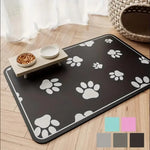 tapis sol anti dérapant absorption eau empreintes chiens clips moderne noir gris beige
