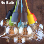 ampoules suspendues transparentes modernes noir gris vert orange Jaune Bleu Violet Blanc différents câbles