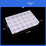 boîte rangement transparente moderne bijoux vis 15 18 24 28 30 36 compartiments amovible